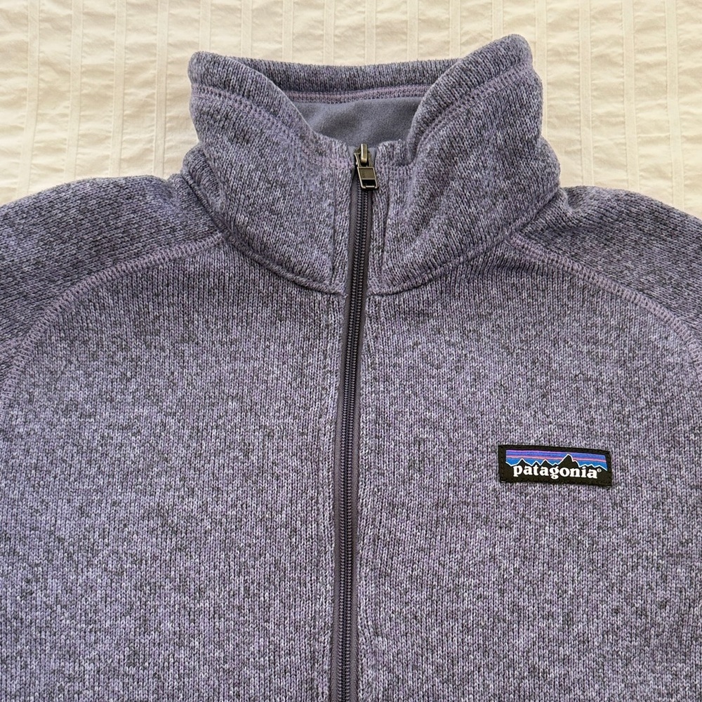 Patagonia Better Sweater 1/4 Zip Fleece Pullover Women's Small Lavender Heather